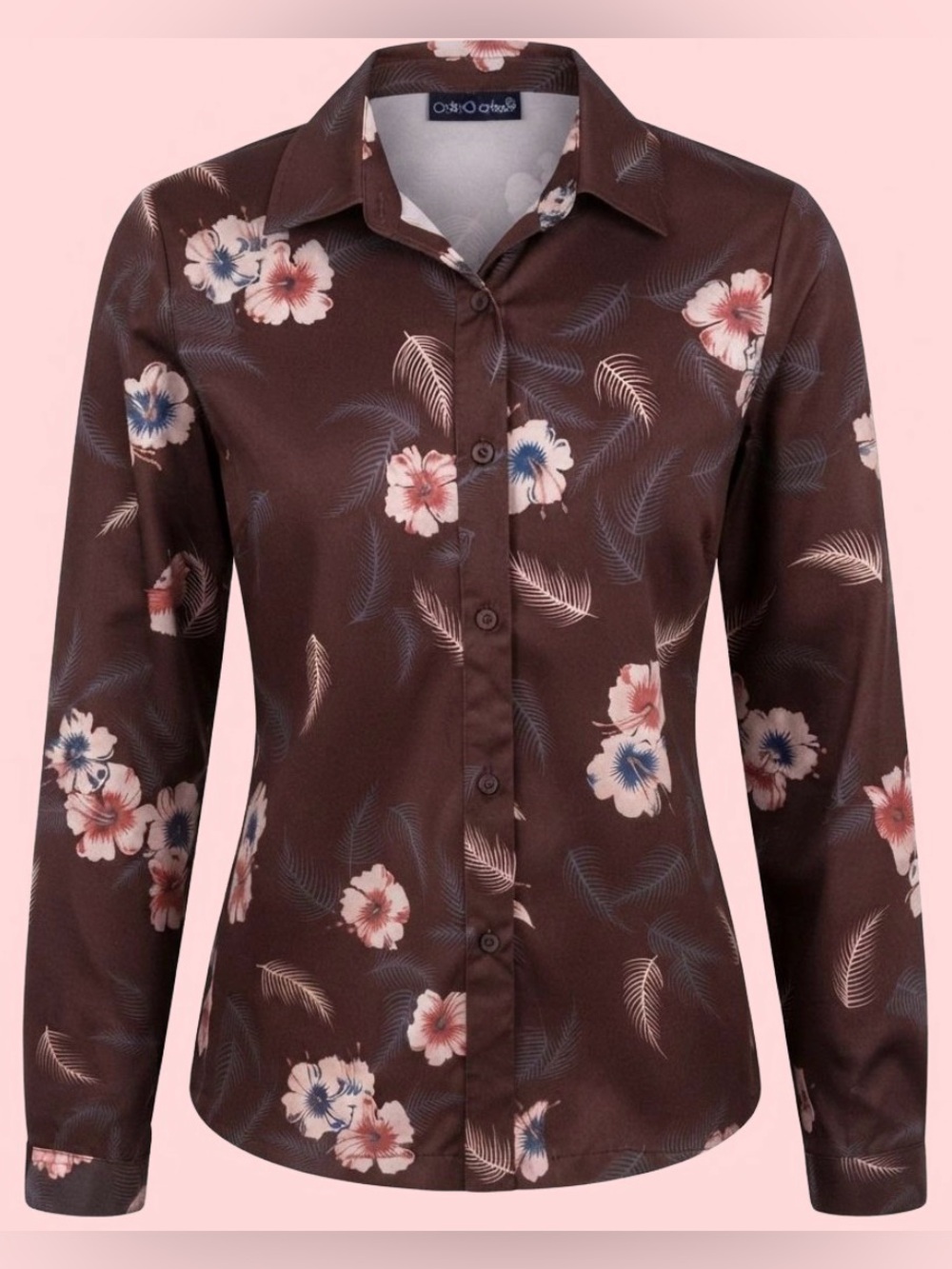 🌺 DISCO VIBES HIBISCUS BLOUSE 🌺 Sz M 90s vintage 70s vibes Unisex